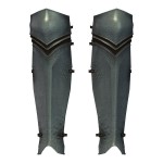 Metal Greaves with flexible Forehead